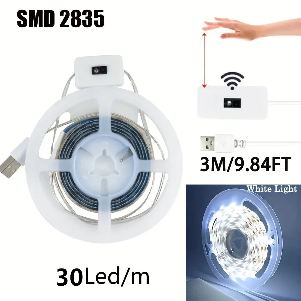 USB 60 LED Strip Lights for Room Home Decor with Sensor