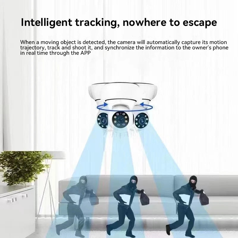 Wifi Camera 1080P HD Night Vision Baby Pet Safety Monitor 360Degree Rotation Auto Tracking Smart Home Security Protection 2025