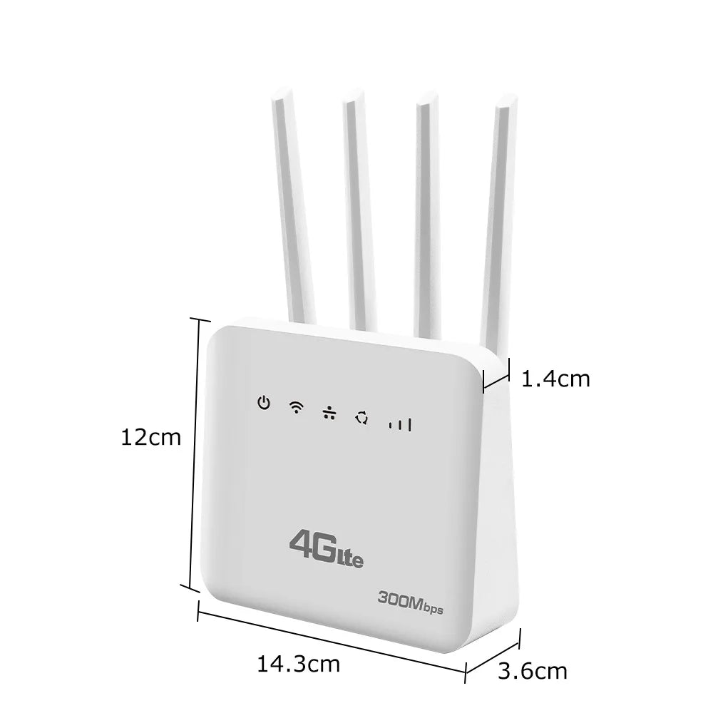 4G SIM Wifi Router 300Mbps High Speed Wifi6 Wireless Wifi 