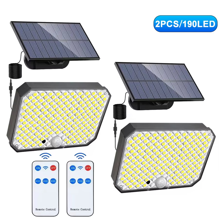  Super Bright 3 Modes Motion Sensor - Wall Lamp IP65 Waterproof with Remote