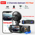 3 Lens WIFI Dash Cam for Car 2Cam Front inside Camera 1080P Video Recorder Dashcam Black Box Car DVR Optional Rear View Camera