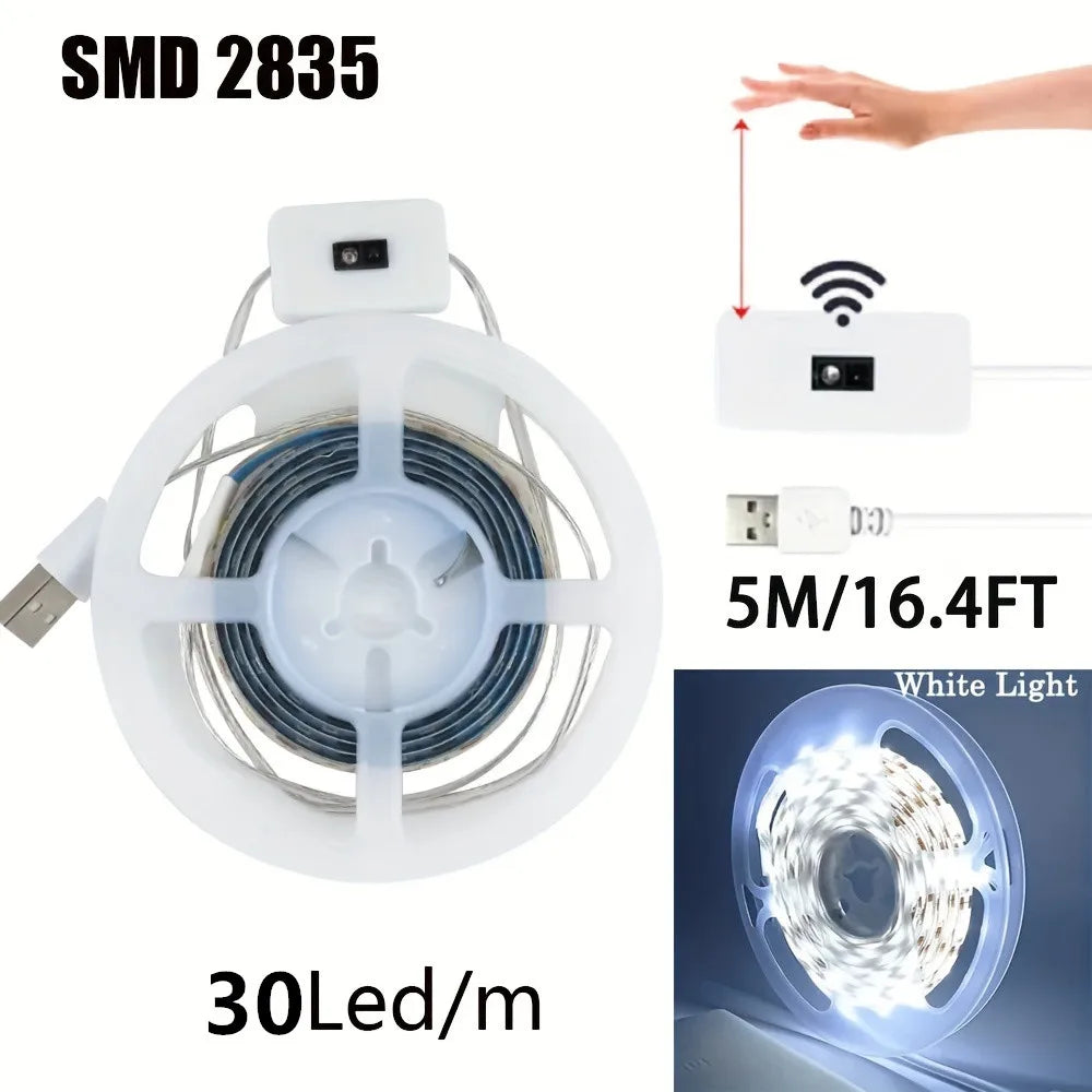USB 60 LED Strip Lights for Room Home Decor with Sensor