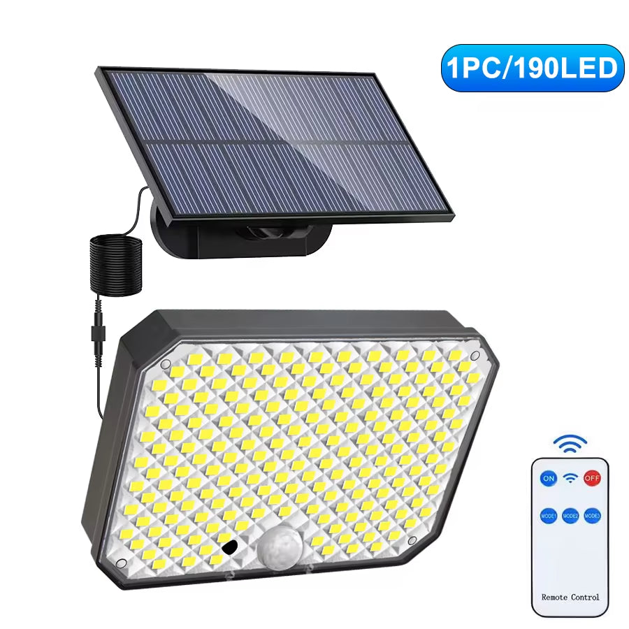 Super Bright 3 Modes Motion Sensor - Wall Lamp IP65 Waterproof with Remote