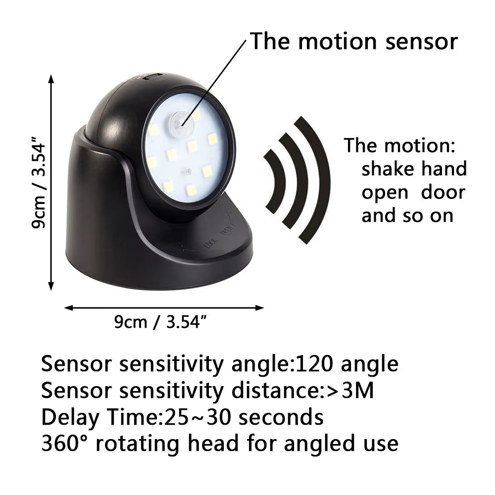 Wall Night Light Motion Sensor Light Energy-Saving LED 