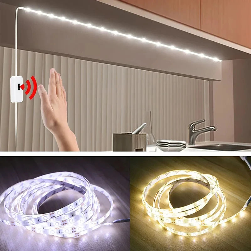USB 60 LED Strip Lights for Room Home Decor with Sensor