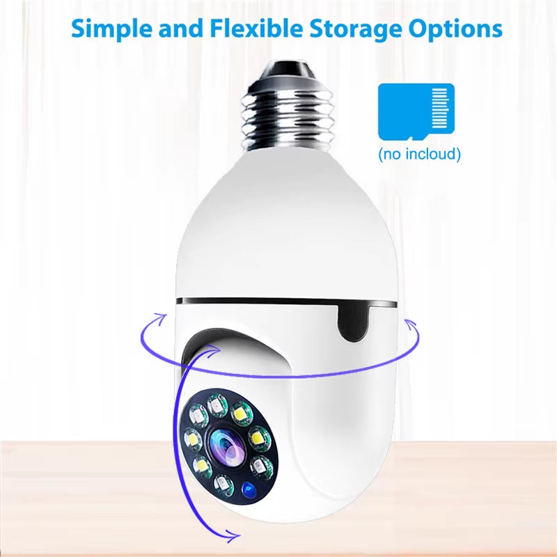 Wifi IP E27 Bulb Surveillance Camera Night Vision Wireless Home Camera CCTV Video Security Protection Baby Mini Cam