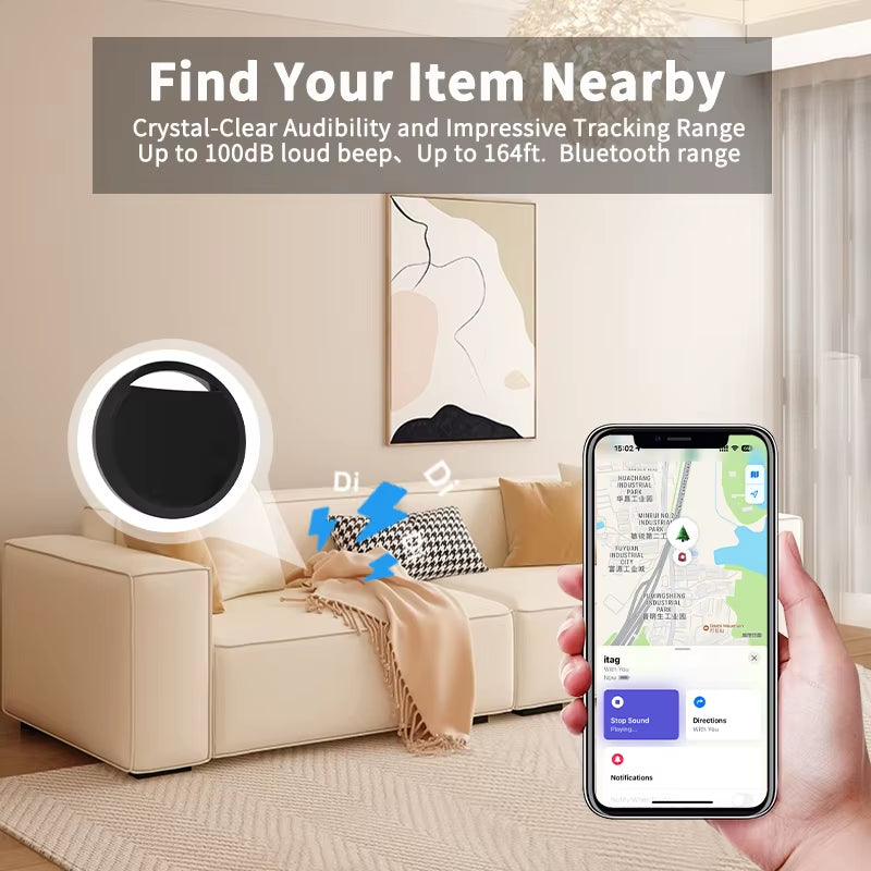 GPS Smart Air Tag Bluetooth Anti-Loss Device Smart Tracker for Keys Luggage Wallet Smart Tag Works with Apple Find My (Ios Only)