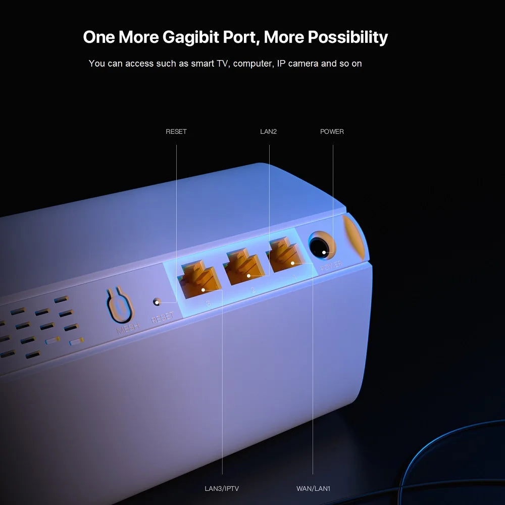 WIFI 6 AX3000 Mesh Router  Wifi Router 2.4G 5Ghz Full Gigabit Router 