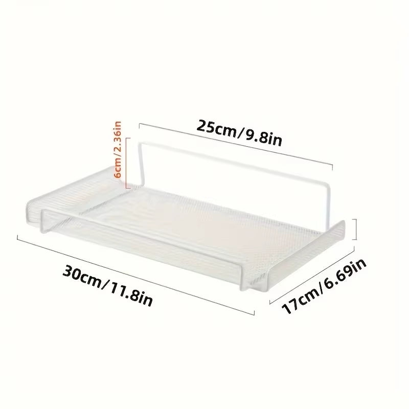 Wall-Mounted Router Shelf No-Drill - Stainless Steel 