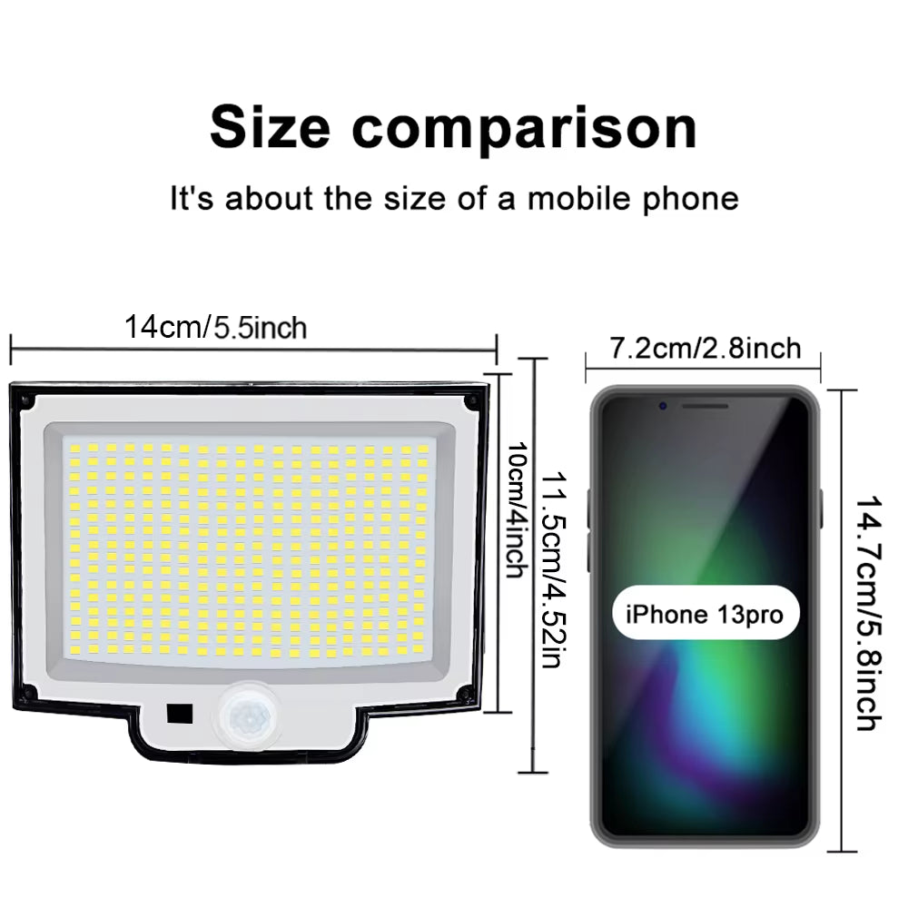  Super Bright 3 Modes Motion Sensor - Wall Lamp IP65 Waterproof with Remote