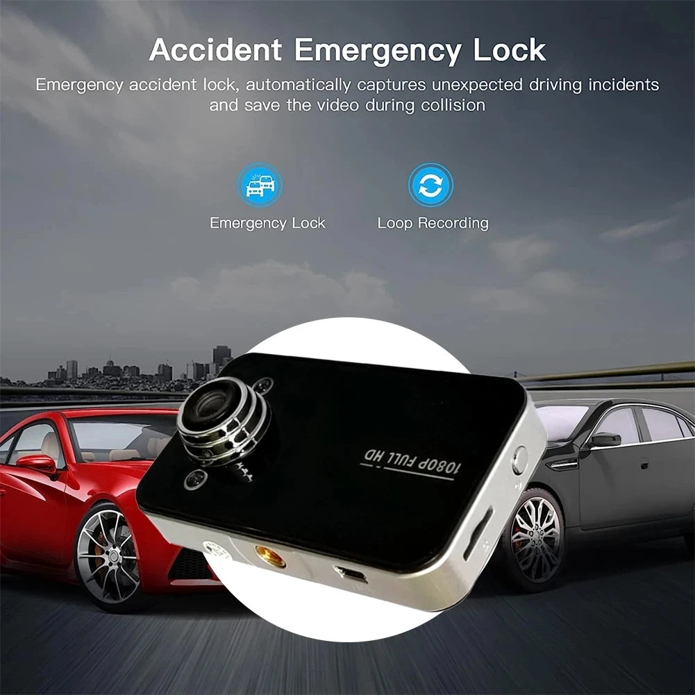 1080P Full HD Car DVR Dash Cam Car Loop Recording Vehicle Driving Recorder Night Vision Support TF 32G 140 Degree View Angle