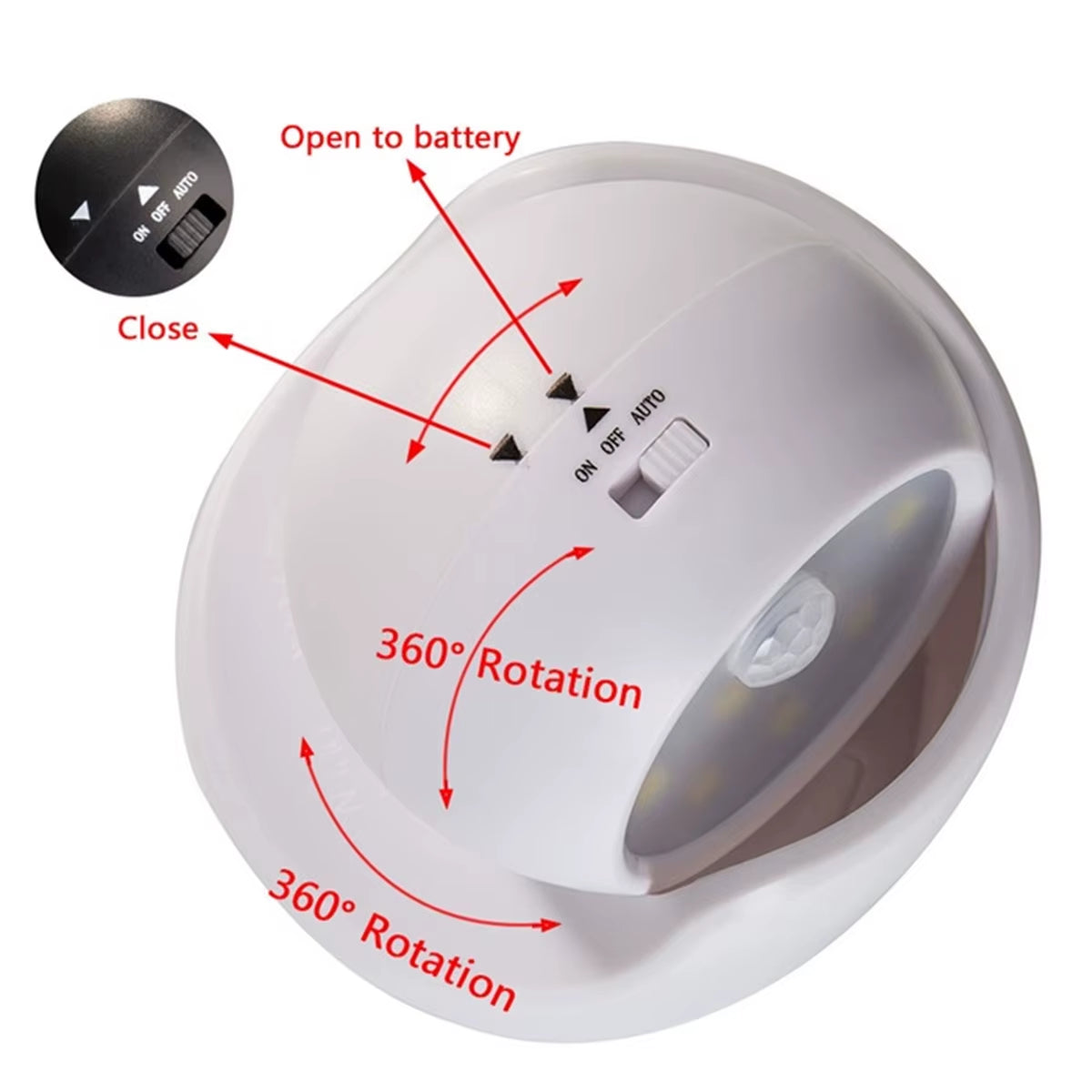  Wall Night Light Motion Sensor Light Energy-Saving LED 